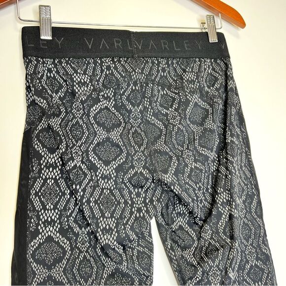 Varley Alden Midnight Python Mesh Panel Cropped Leggings Large - Picture 8 of 10
